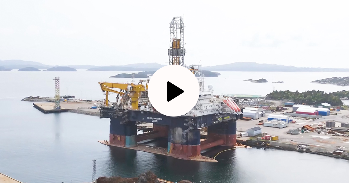 KTV Working Drone on Island Innovator oil rig