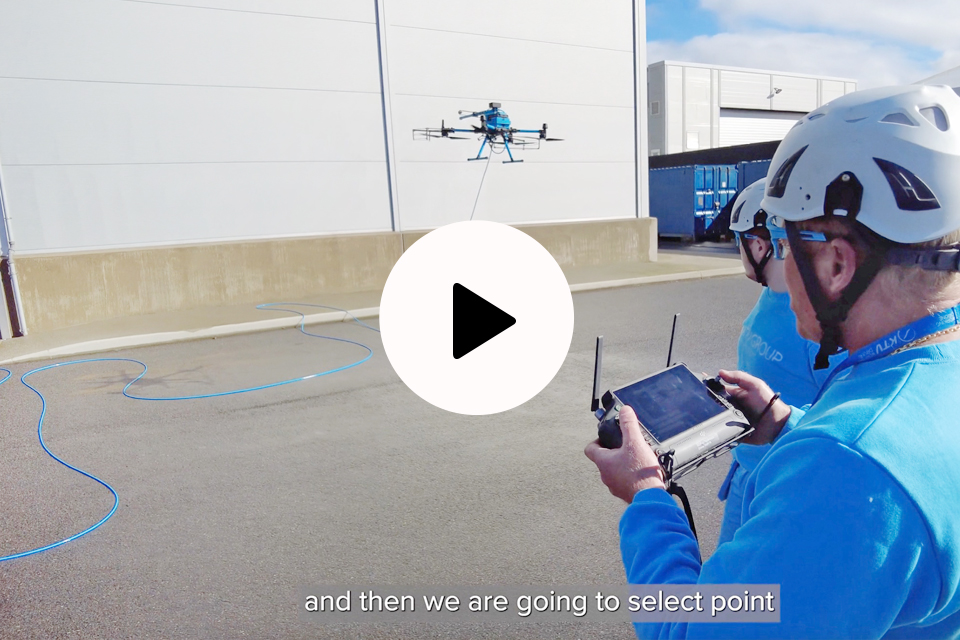 The world’s first autonomous flight for cleaning buildings